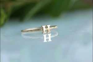 Block Initial Letter Ring