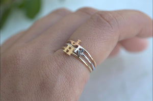 Block Initial Letter Ring