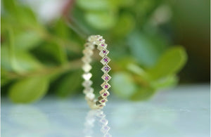 Square Ruby Eternity Band Ring