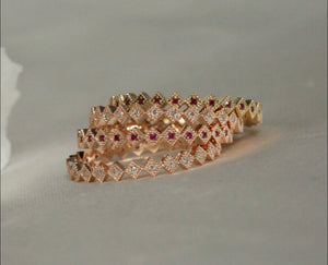Square Diamond Eternity Band Ring