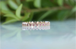 Square Ruby Eternity Band Ring