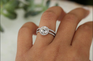 Contoured Curve Diamond Band Ring