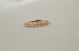 Rosebud Graduating Diamond Band Ring