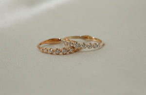 Rosebud Graduating Diamond Band Ring