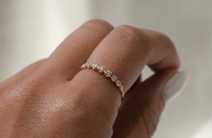 Rosebud Graduating Diamond Band Ring