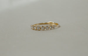 Rosebud Graduating Diamond Band Ring