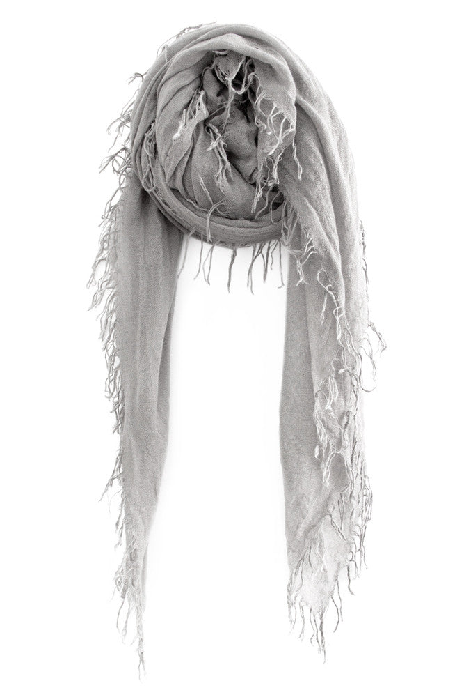 Brushed Nickel Cashmere & Silk Scarf