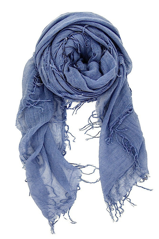 Cloud Grey Cashmere & Silk Scarf