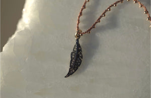 Charmed Champagne Diamond Pendnt on Silk