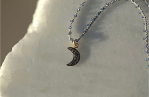 Charmed Champagne Diamond Pendnt on Silk