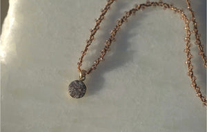 Charmed Champagne Diamond Pendnt on Silk