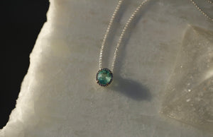 Oval Emerald with Diamond Halo Necklace
