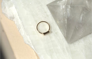 Baguette Bezel Set Pinky Ring