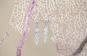 Tear Drop Diamond Earrings