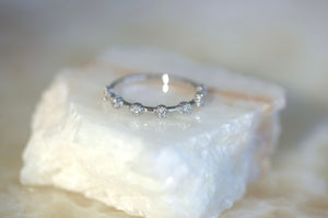 Large Spaced Diamond Ring