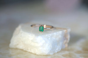 Colombian Emerald Open Nail Ring