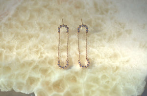 Horseshoe Diamond Drop Earrings
