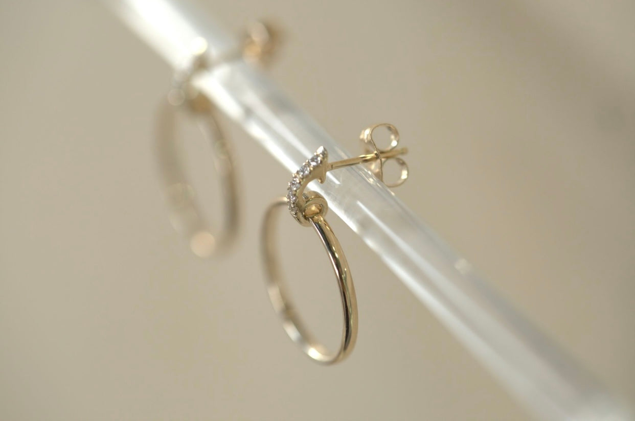 Barbie Diamond & Hoop Drop Earrings