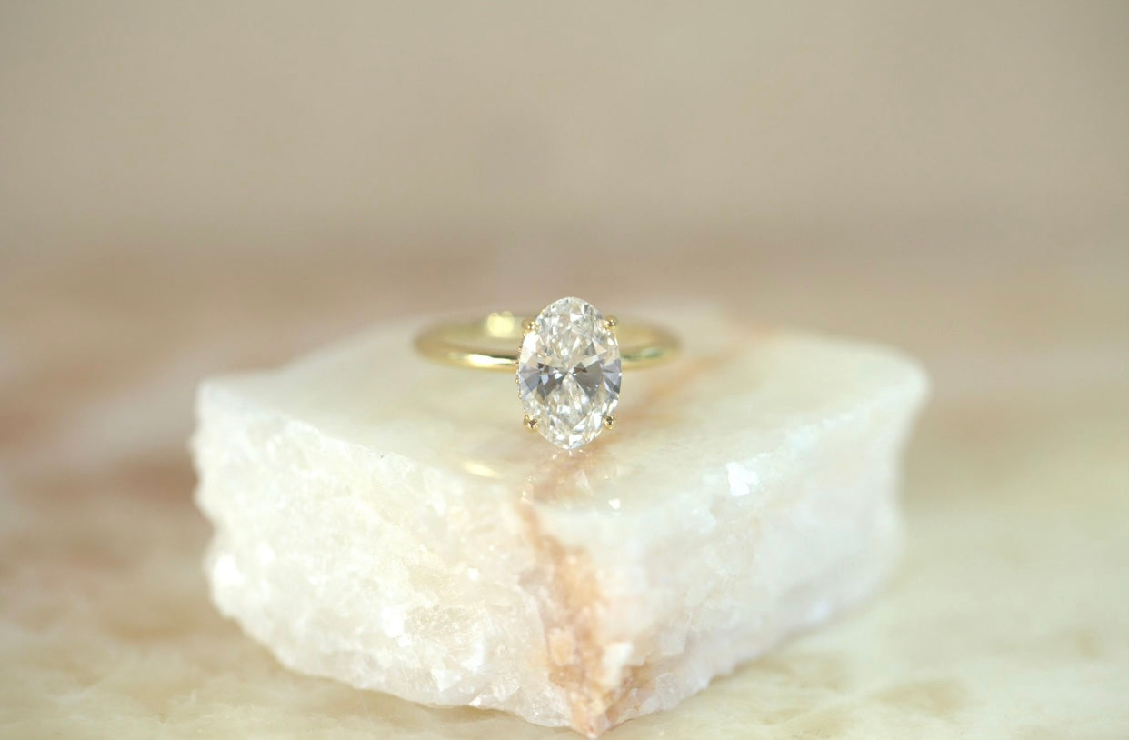 2.02ct Oval CVD Engagement Ring