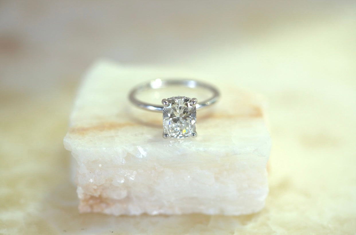 2.09ct Cushion Lab Diamond Engagement Ring