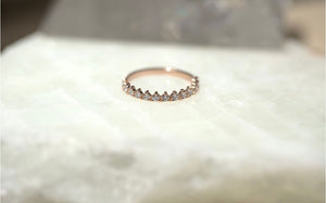 3 Prong Diamond Half Eternity Band