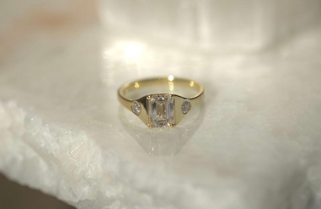 Vintage Trinity Lab Diamond Ring