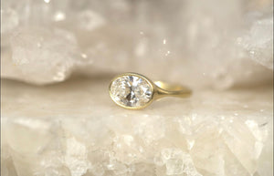 Oval East West CVD Engagement Ring