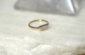 Baguette Bezel Set Pinky Ring