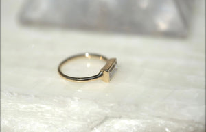 Baguette Bezel Set Pinky Ring