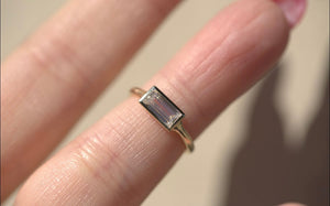 Baguette Bezel Set Pinky Ring