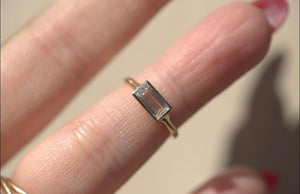 Baguette Bezel Set Pinky Ring