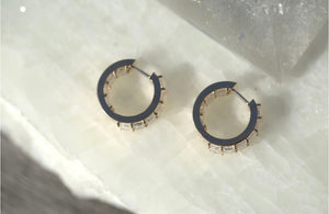 Large Baguette In & Out Hoop Earrings