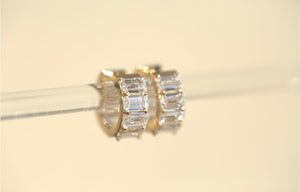 Small Baguette In & Out Hoop Earrings