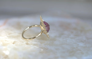 Daisy Watermelon Tourmaline Ring