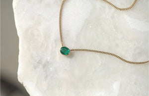 2.4CT Colombian Emerald Bezel Cuban Links