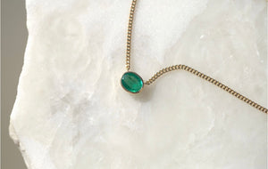 2.4CT Colombian Emerald Bezel Cuban Links