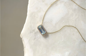 11ct Aquamarine & Diamond Necklace