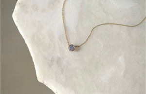 1.06ct Lab Diamond Bezel Set Solitaire Necklace