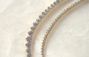 9.45CTW Graduating Lab Diamond Tennis Necklace