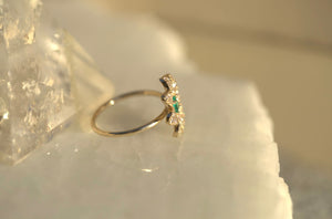 Daisy Emerald & Diamond Ring