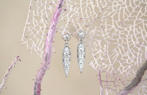 Tear Drop Diamond Earrings