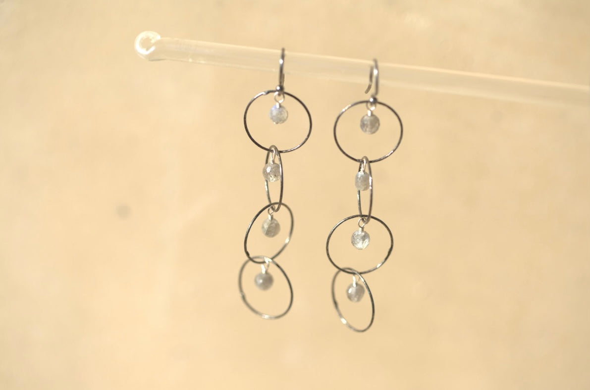 Labradorite Drop Link Earrings