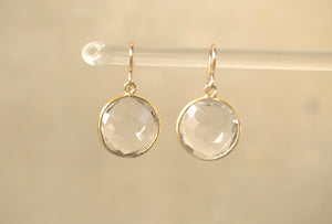 Assorted Bezel Gemstone Drop Earrings