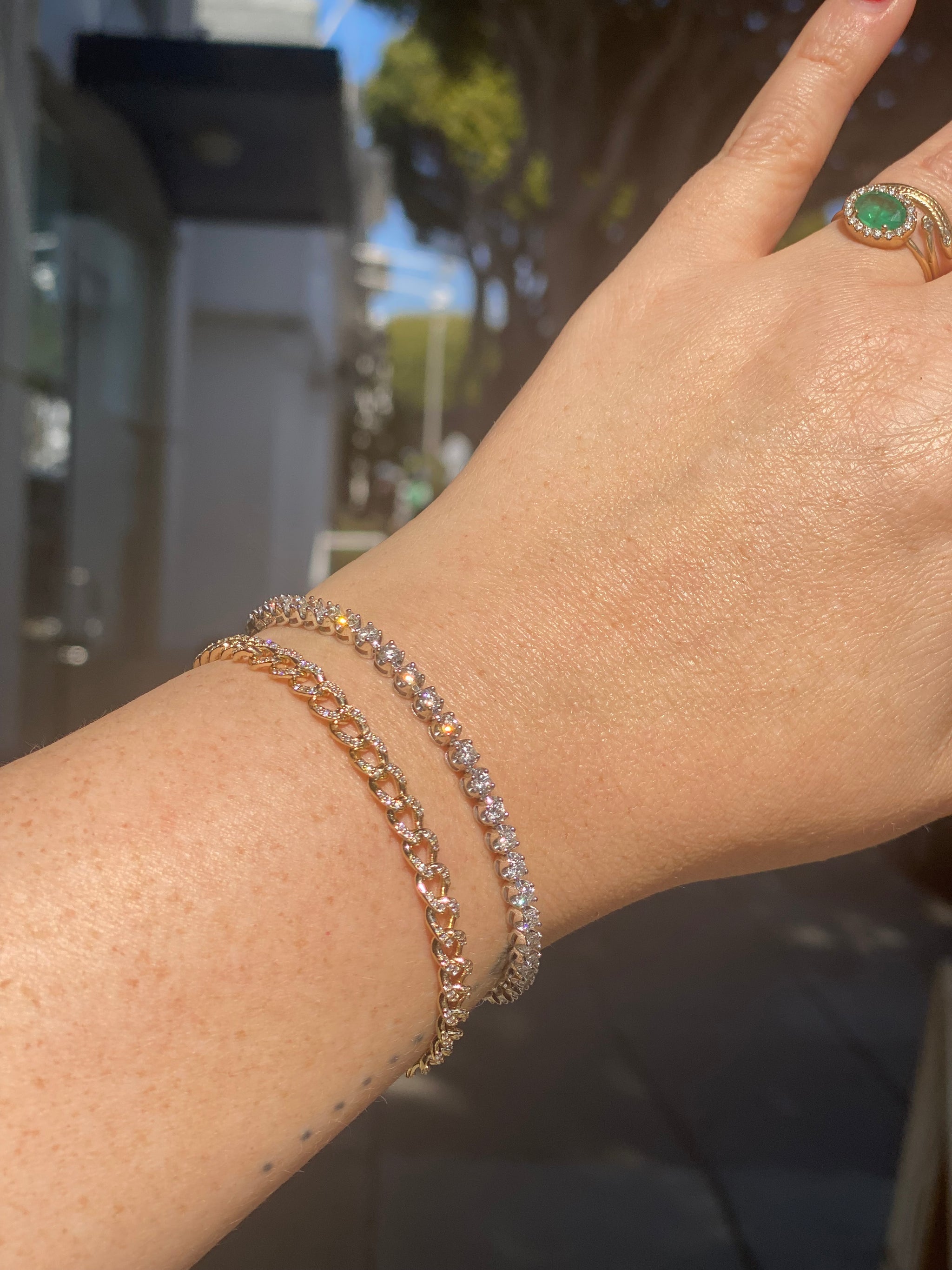 Pave Diamond Cuban Chain Link Bracelet - by Musti