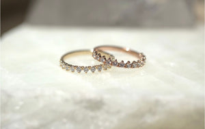 3 Prong Diamond Half Eternity Band