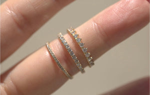 3 Prong Diamond Half Eternity Band