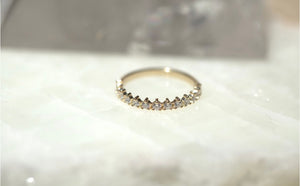 3 Prong Diamond Half Eternity Band