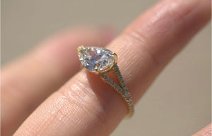 Pear Lab Diamond Split Band Ring