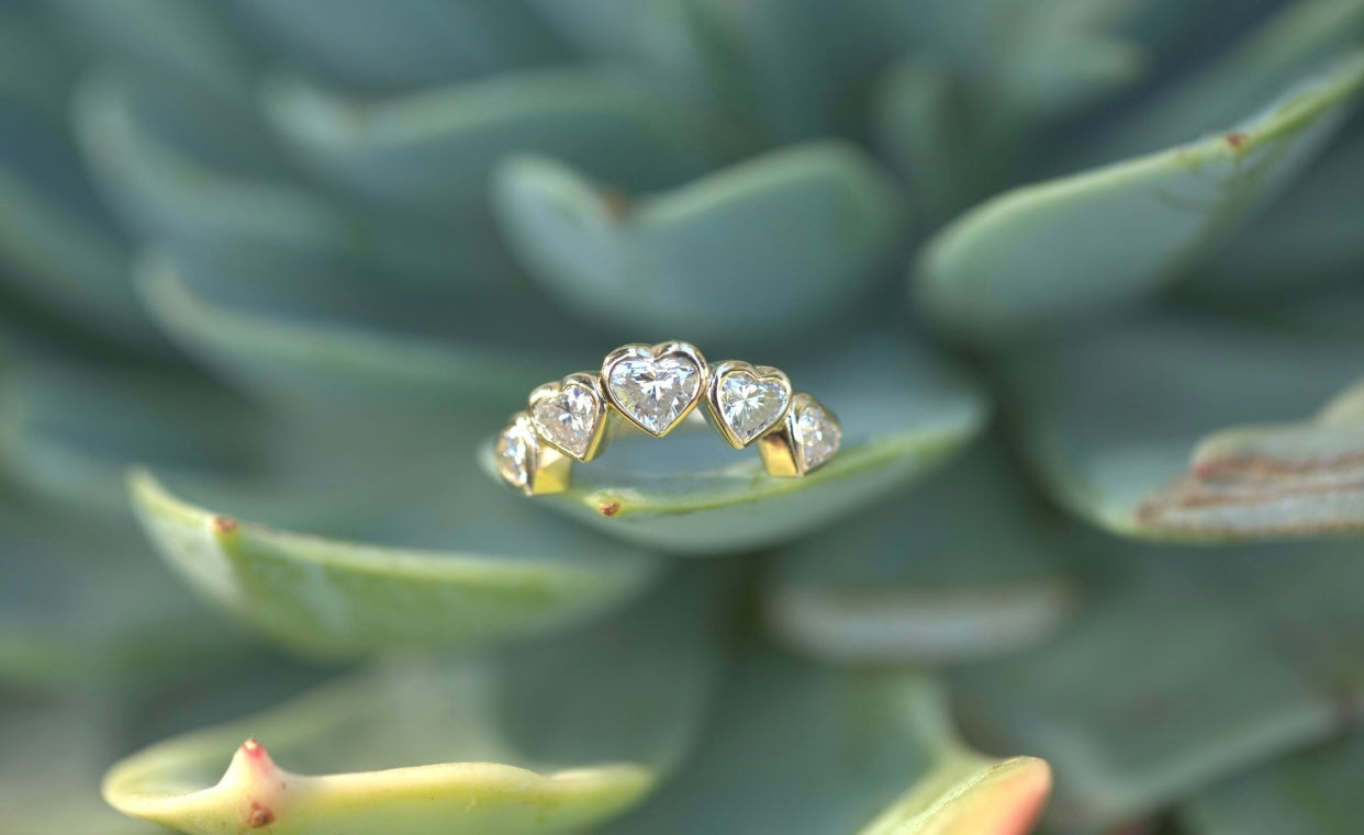 True Love Heart Lab Diamond Band