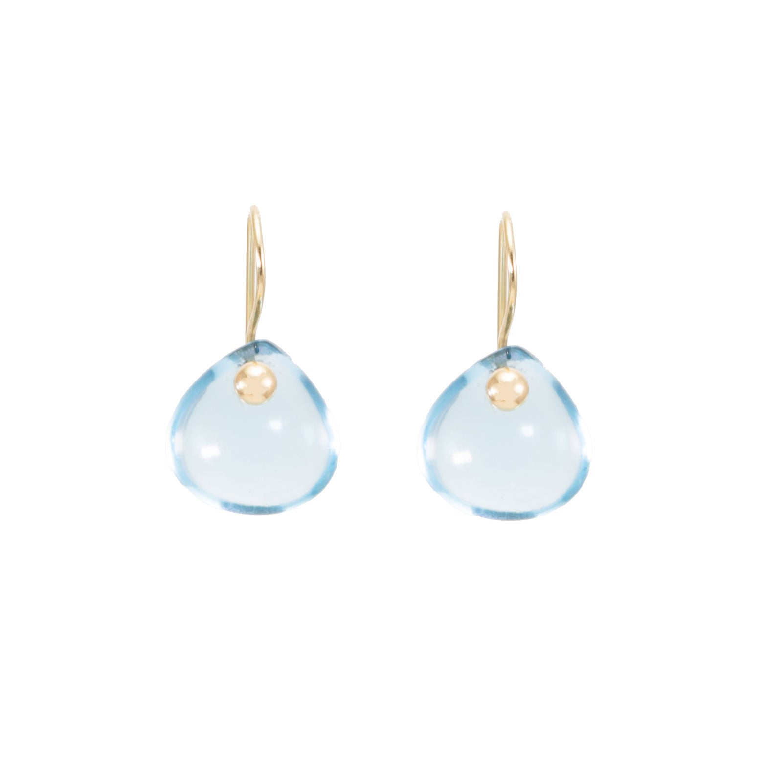 Swiss Blue Topaz Pinned Drop Earrings